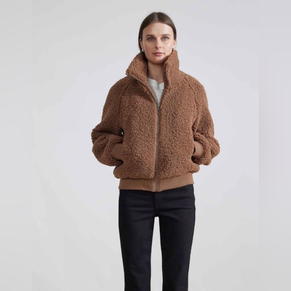 Apiece Apart Brown Teddy Bomber in Size XS